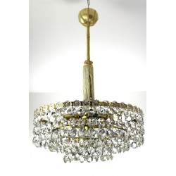 Kronleuchter mit Swarovski Kristallbehang, 1960er